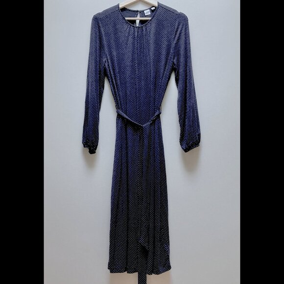 NWOT Gap Long Sleeve Maxi Polka Dot Dress - Picture 2 of 7